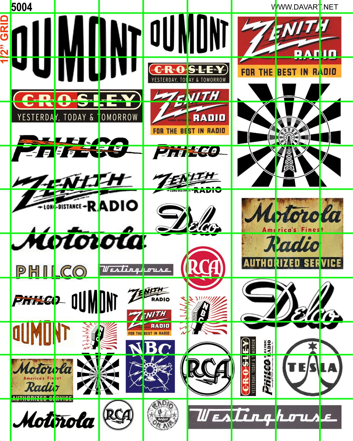 5004 BUSINESS - MID CENTURY RADIO AND TV ADVERTISING SIGNAGE PHILCO, DELCO, DUMOUNT, RCA
