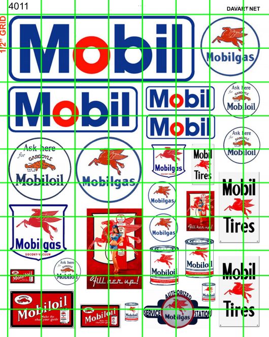4011 GAS/OIL - MODERN MOBILOIL MOBILGAS, MOBIL, TIRES