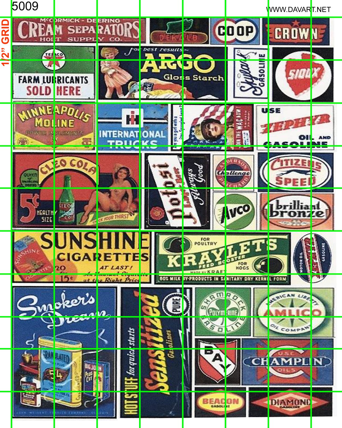 5009 BUSINESS - MIXED SIGNAGE, TOBACCO, SODAS, GAS/OIL, FARM, BEER, ETC.