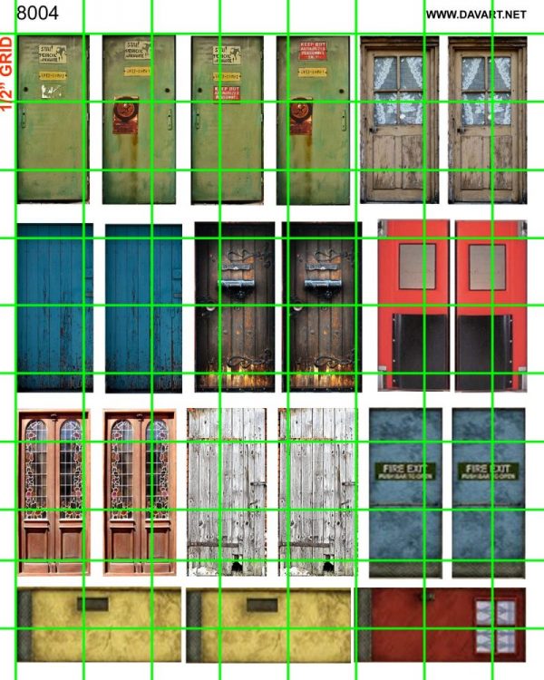 8004 - WINDOWS AND DOORS - ASSORTED DOOR DECALS 1.25" TALL X 1/2" WIDE