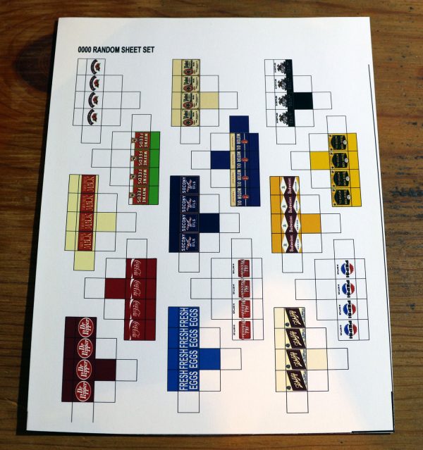 SD002 SCALE DETAILS PARTS - 15 HO or O SCALE BOXES MIXED ASSORTMENT OF MOSTLY MODERN LABELS SET 2