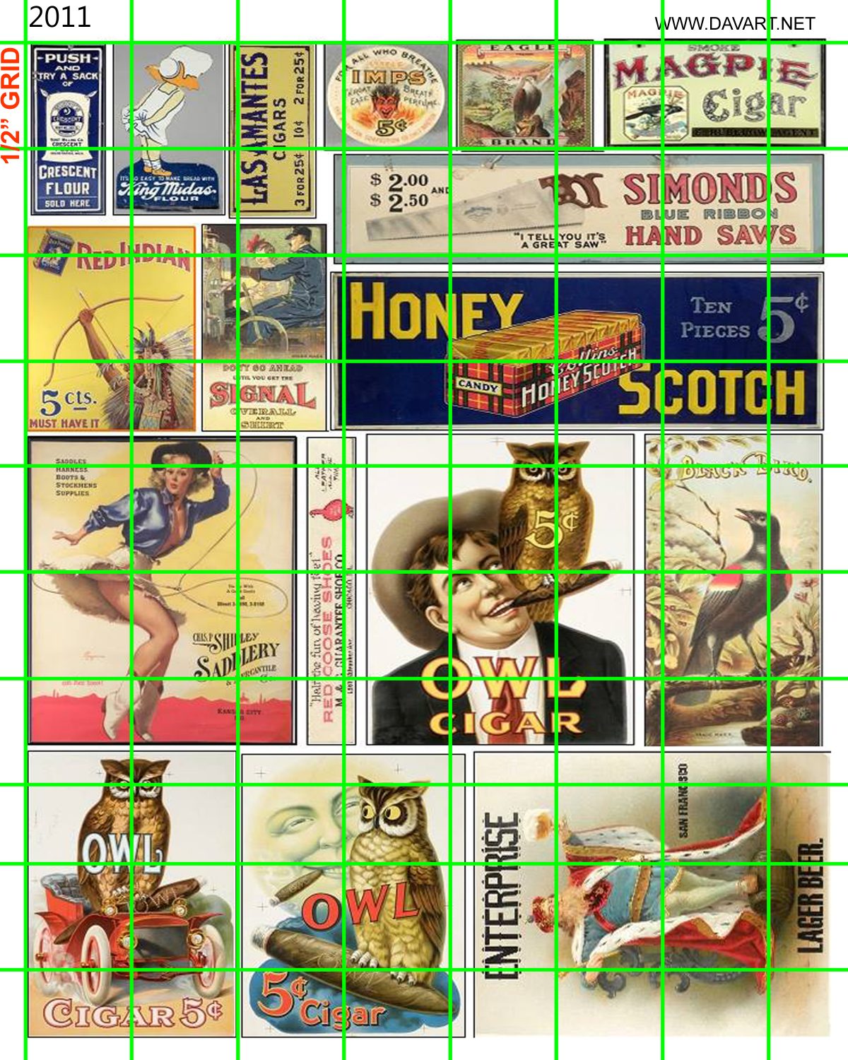 2011 - OWL, HONEY SCOTCH, MAGPIE, COWGIRL SIGNAGE