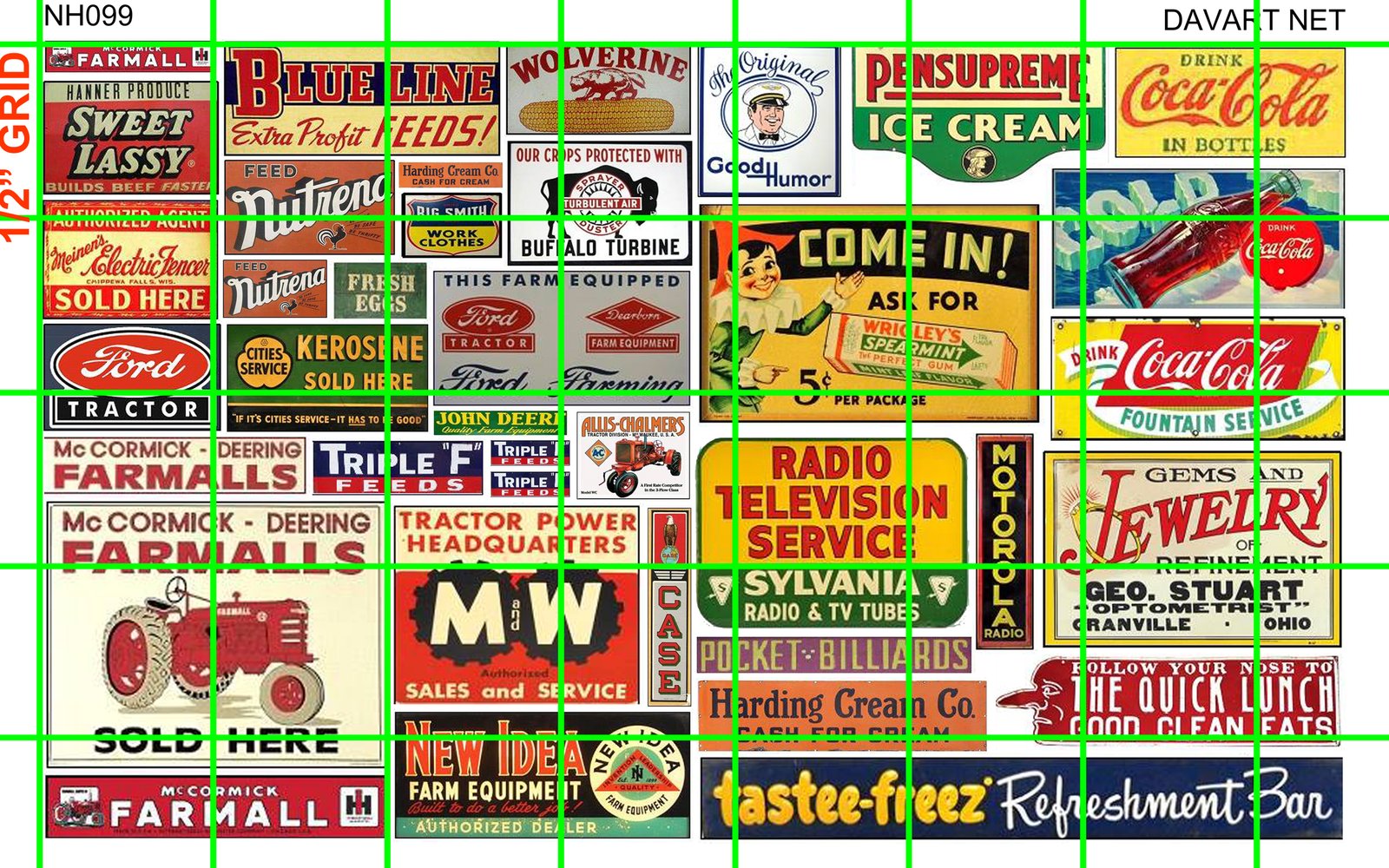 thumbnail image 2 of Davart Net NH100A 1/2 Set N Scale Modern Urban Graffiti Tagging Decals For Trains & Buildings 2 of 6