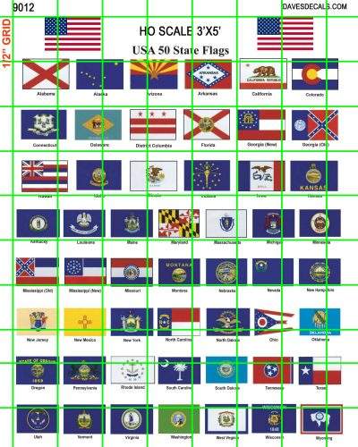 9012 - MISC SIGNAGE - UNITED STATES STATE FLAGS