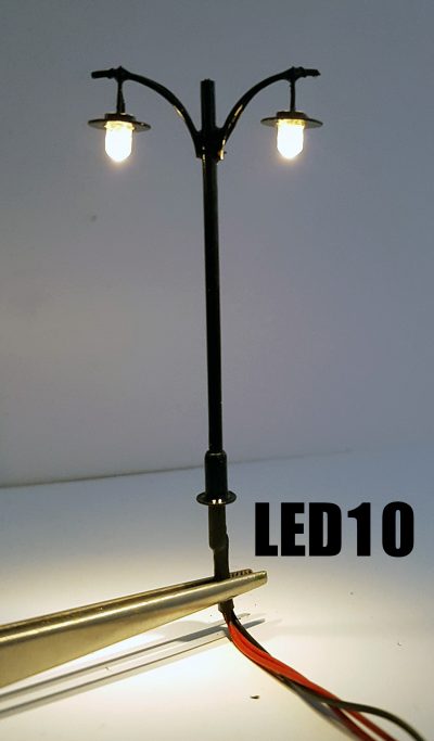 LED10 FANCY DOUBLE STREET PARK SMD LED LIGHT WITH SHADE