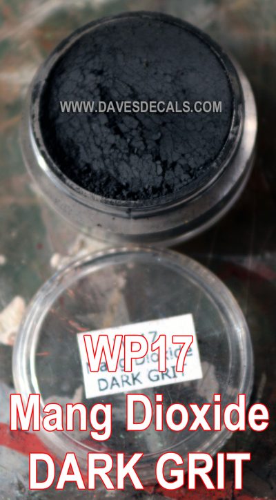 WP17 - POWDERS/TOOLS - DAVE'S WEATHERING POWDER - DARK GRIT
