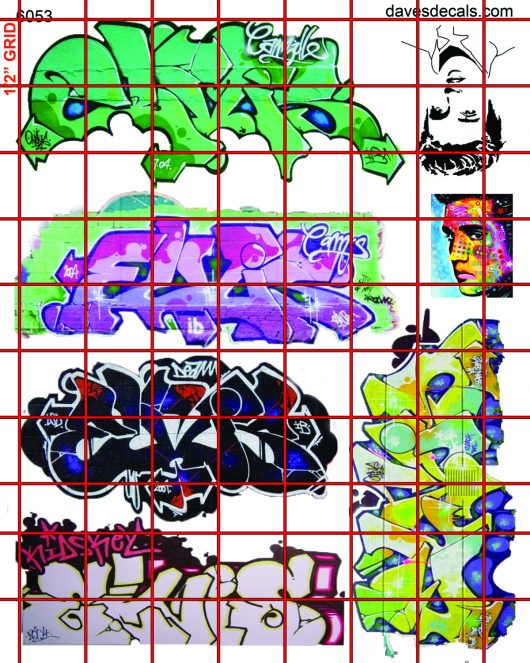 6053 - GRAFFITI/STREET ART - ELVIS GRAFFITI SET II