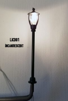 LICD01 INCANDESCENT STREET or YARD LAMP ADJUSTABLE HEIGHT