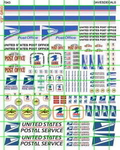 7043 BUILDING SETS - USPS UNITED STATES POST OFFICE MIXED SET ASSORTED ERAS