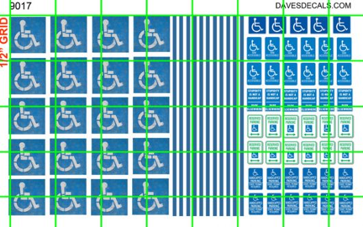 9017 - MISC SIGNS - HANDICAP PARKING, LINES AND SIGNS