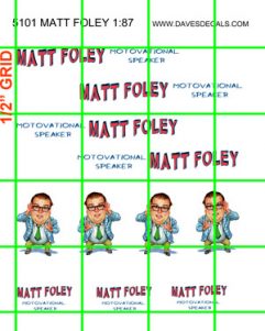 5101 BUSINESS/VEHICLE - 1:87 MATT FOLEY VAN DOWN BY THE RIVER SET
