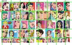 NH135 N SCALE HALF SETS - POP ART GIRLS (MULTI-SCALE SIZES)