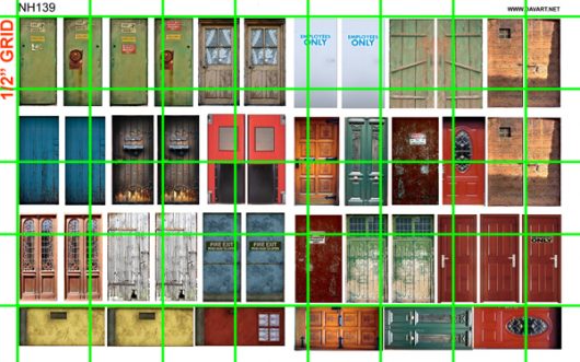 NH139 N SCALE HALF SETS - ASSORTED DOOR DECALS