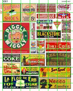 5061 BUSINESS/PRODUCTS - PIGGLY WIGGLY, BBQ, SHOES, CIGARS ASSORTED ADVERTISING