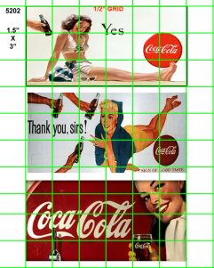 5202 BILLBOARDS - CIRCA 1960's COKE BILLBOARDS 1.5"X3"