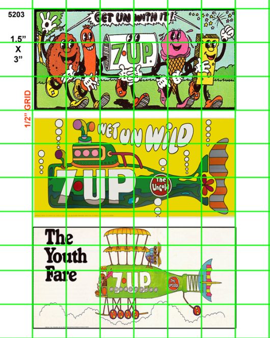 5203 BILLBOARDS - CIRCA 1970's 7UP UNCOLA 1.5" X 3"