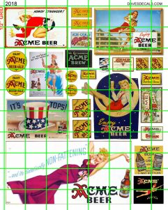 2018 BEER SIGNS - ACME BEER AND ASSORTED SIGNAGE