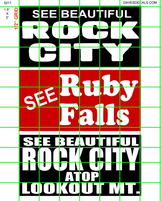 5211 BILLBOARDS - VINTAGE ROCK CITY RUBY FALLS SIGNS