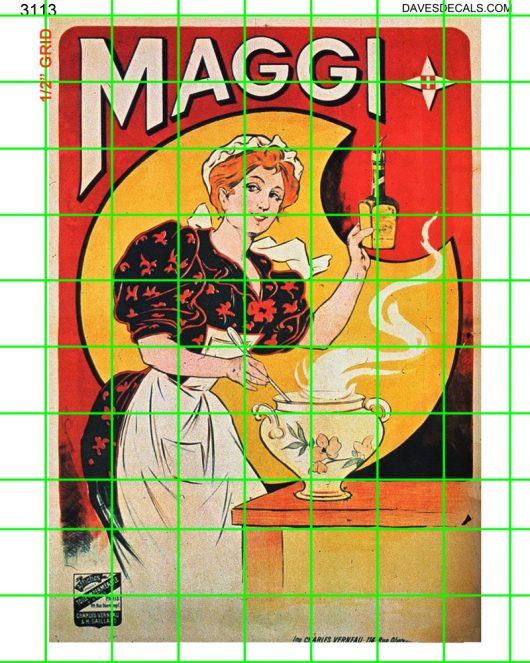 3113 XL WALL SETS - VINTAGE MAGGI'S SEASONING ADVERTISING SIGNS