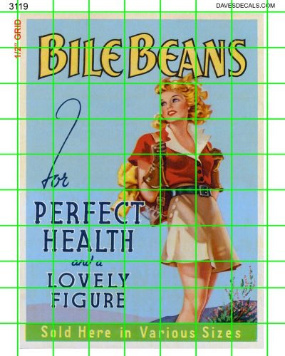3119 XL WALL SETS - VINTAGE BILE BEANS ADVERTISING SIGNS