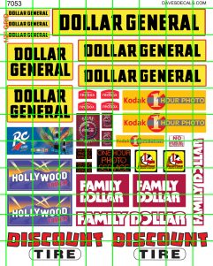 7053 BUSINESS SET - DOLLAR GENERAL, DENNY'S, LIQUOR STORE