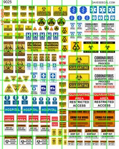 9025 - QUARANTINE BIOHAZARD CORONAVIRUS MIXED SET