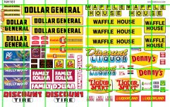 NH161 N SCALE - DOLLAR GENERAL and WAFFLE HOUSE SET