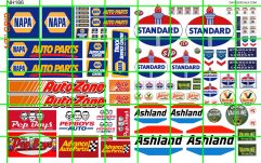 NH166 N SCALE - NAPA PEP BOYS AUTO ZONE ADVANCE AUTO STANDARD OIL ASHLAND