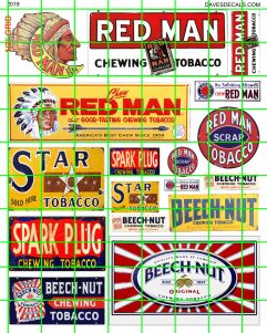 2019 TOBACCO SIGNS - ASSORTED CHEWING TOBACCO SIGNAGE