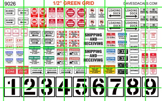 9026 - LOADING DOCK NUMBERS SHIPPING RECEIVING SIGNAGE