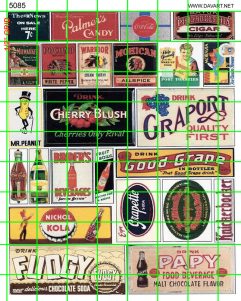 5085 - ASSORTED SIGNAGE GRAPORT, CANDY, PAPY CHERRY BLUSH MORE
