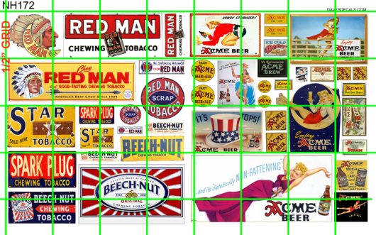 NH172 N SCALE - CHEWING TOBACCO ACME BEER SET