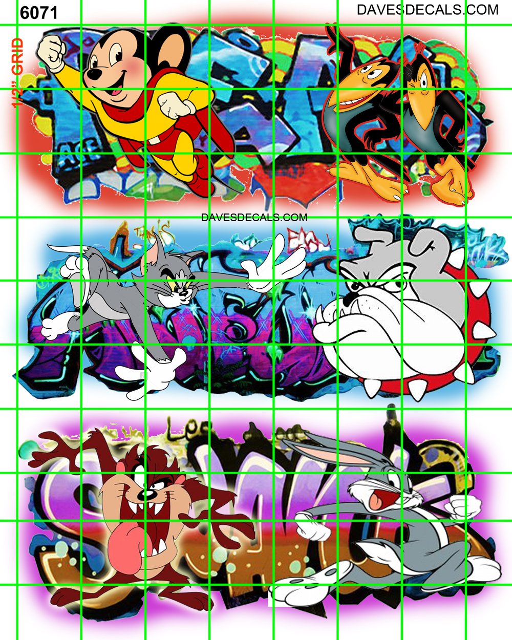 thumbnail image 2 of Dave's Decal HO Scale 6027 – Urban City Street Graffiti Decals For Train Boxcars & Walls 2 of 5