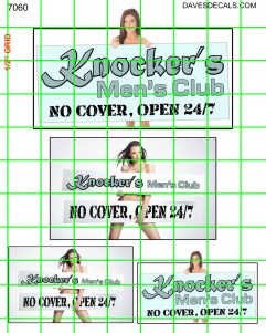 7060 - KNOCKER'S MEN CLUB BILLBOARD SET