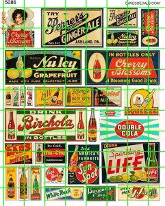 5086 - ASSORTED MOSTLY DEFUNCT SODA COLA COMPANIES SIGNAGE 40's 50's
