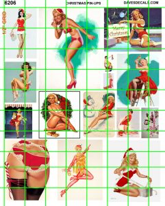 6206 - HOLIDAY SET - CHRISTMAS PIN UP SET