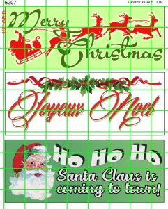 6207 - HOLIDAY SET - CHRISTMAS BILLBOARD SET 1.5"X3.75"