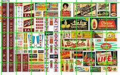 NH178 N SCALE - FIVE AND DIME SET WITH MOSTLY DEFUNCT COLA COMPANY SIGNS