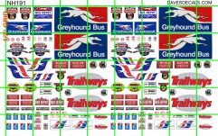 NH191 N SCALE - GREYHOUND SET