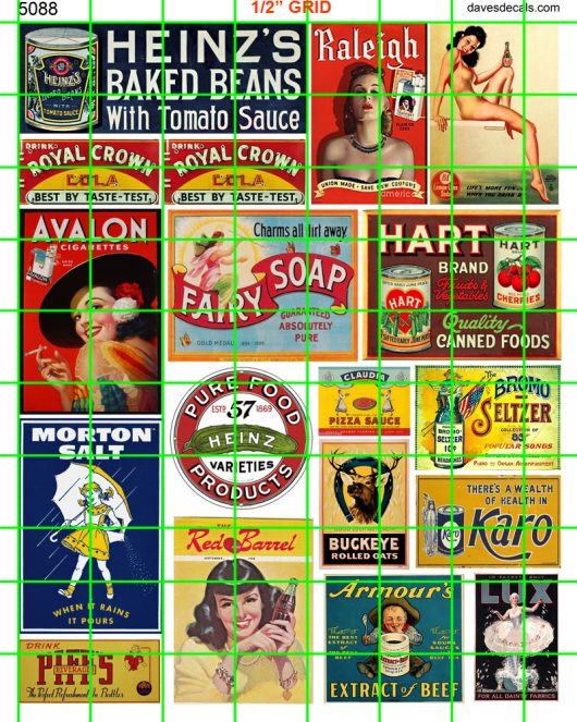 5088 - ASSORTED VINTAGE SIGNAGE 30'S - 40'S - 50'S HEINZ MORTON HART  KARO LUX