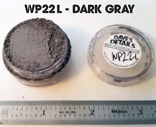 WP22L - LARGE DAVE'S WEATHERING POWDER - DARK GRAY