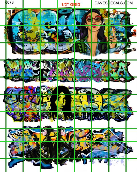 6073 - URBAN GRAFFITI FOR BOXCARS WALLS TRUCKS AND TRAINS