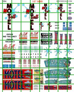 7064 - NO TELL MOTEL SIGN SET