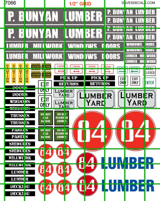 7066 - P BUNYAN 84 LUMBER COMPANY Lumber Yard signs and more