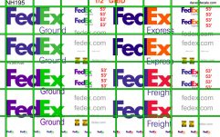 NH195 N SCALE -FEDEX SET ASSORTED SERVICES