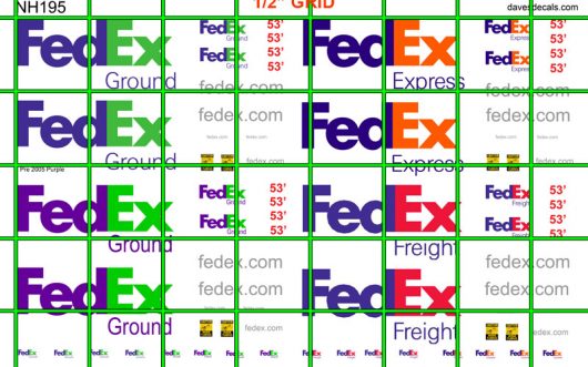 NH195 N SCALE -FEDEX SET ASSORTED SERVICES