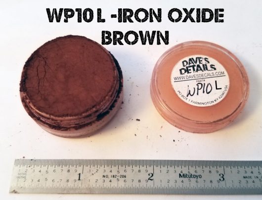 WP10L - LARGE DAVE'S WEATHERING POWDER - IRON OXIDE BROWN