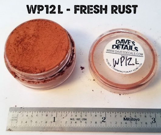 WP12L - LARGE DAVE'S WEATHERING POWDER - FRESH RUST