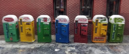 1:87 HO SCALE VENDO STYLE SODA MACHINE UN-LIT(Built) - Image 11
