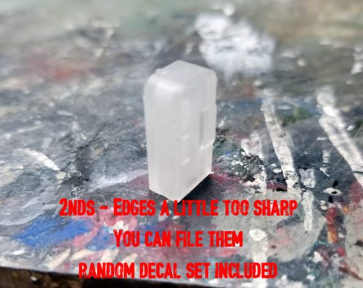1:87 BARGAIN BIN - VENDO STYLE SODA MACHINE PROTOTYPES and TEST DECALS (LIMITED NUMBER)